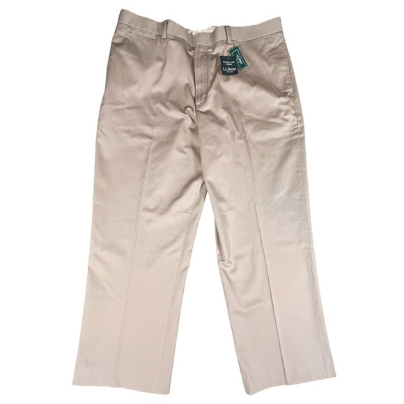L.L. Bean Other - New LL Bean Chinos Mens 40 Tan 100% Cotton Wrinkle Free Classic Fit‎ Dress Pants